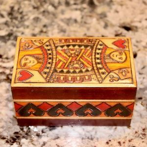 Queen of Hearts wooden box